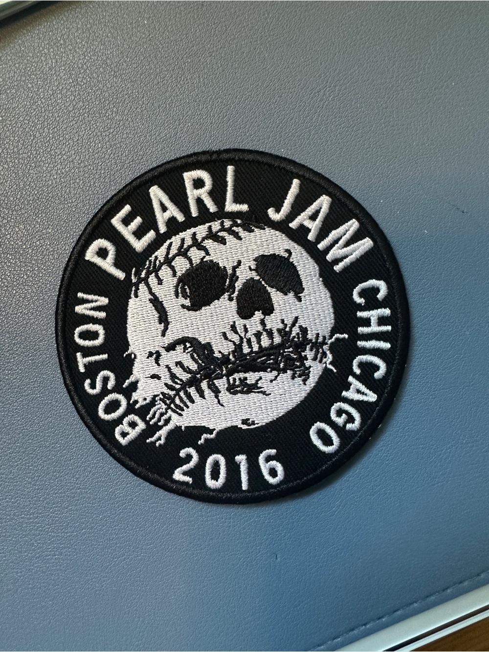 Pearl Jam 2016 Tour Skull Patch - Black & White